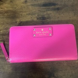 Kate Spade Hot Pink Large Wallet